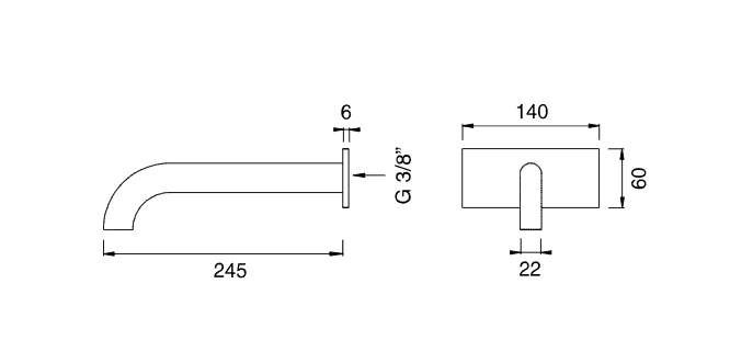 Настенный излив Cea Design SIXTY SIX21 ФОТО