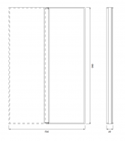 Зеркало Cea Design SIXTY нержавеющая сталь SIX81 подвесное схема 2