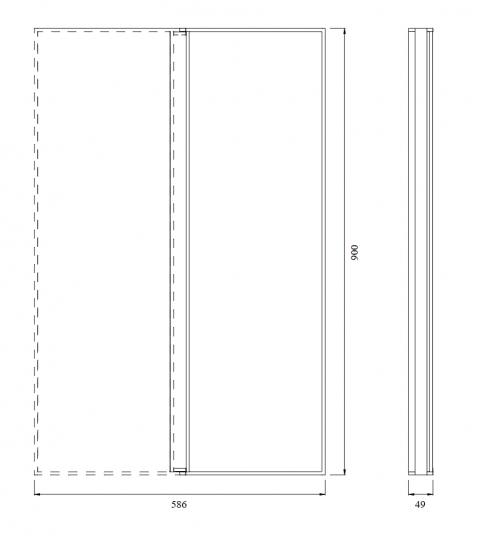 Зеркало Cea Design SIXTY нержавеющая сталь SIX81 подвесное схема 2