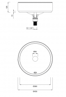Раковина накладная Cea Design WASHBASINS нержавеющая сталь WBN02 схема 2