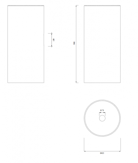 Раковина напольная Cea Design WASHBASINS WBN09 схема 2