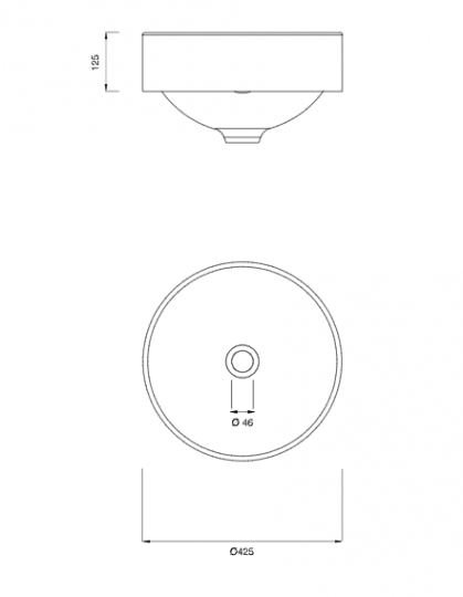 Раковина накладная Cea Design WASHBASINS WBN10 схема 2