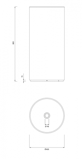 Напольная раковина Cea Design WASHBASINS WBN12 схема 2 Напольная раковина Cea Design WASHBASINS WBN12 схема 2