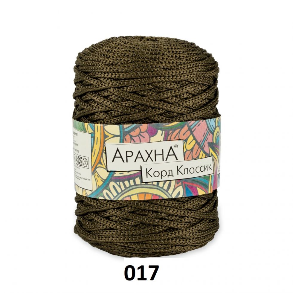 Пряжа Арахна Корд Классик  (Полиэфирный шнур 3 мм) Разные цвета (AR-CC)