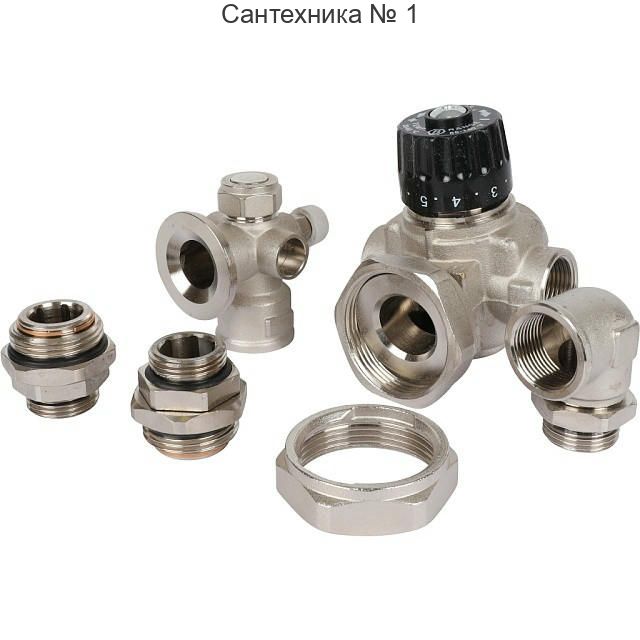 Насосно-смесительный узел с термостатическим клапаном без насоса STOUT