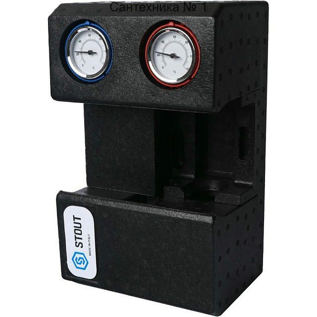 Насосная группа с прямым контуром 3/4 без насоса в теплоизоляции STOUT