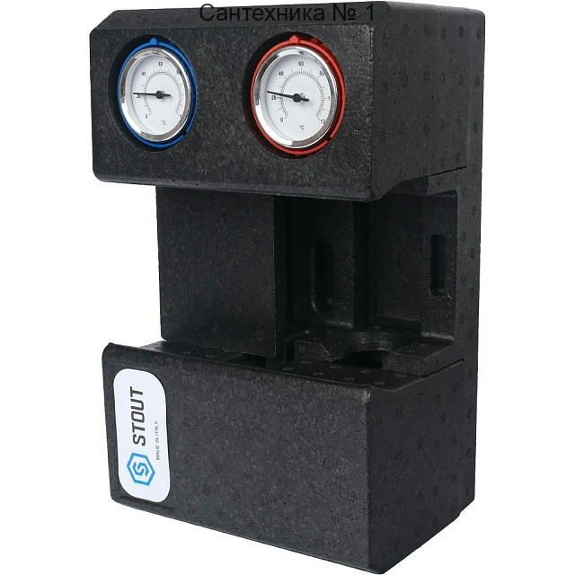 Насосная группа с термостатическим смесительным клапаном 3/4 без насоса STOUT