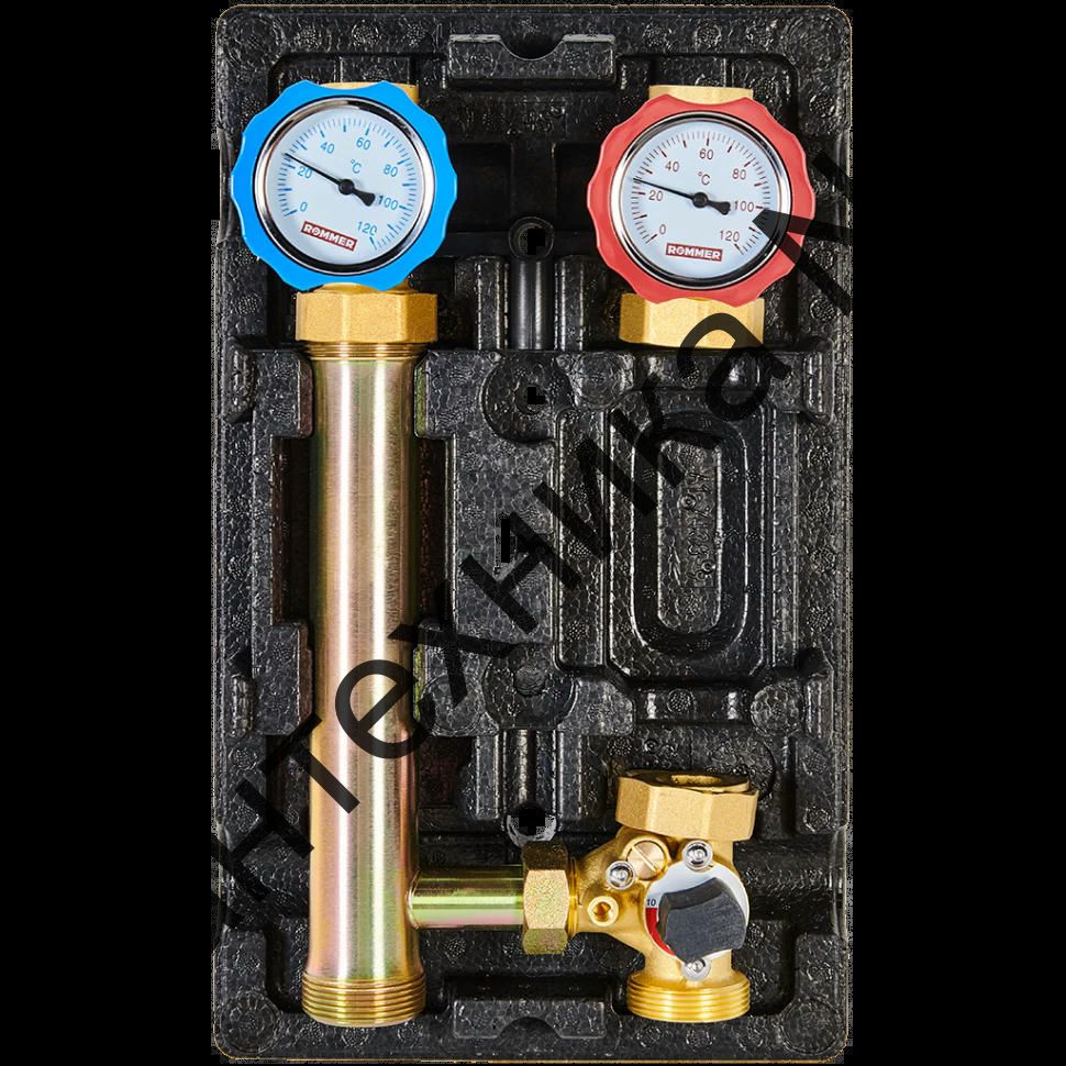 Насосная группа с 3-х ходовым приводным смесителем без насоса 1" ROMMER