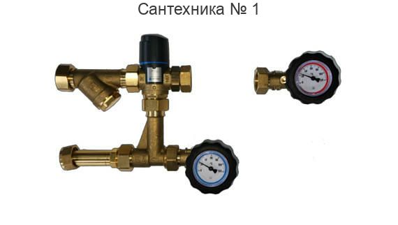 Группа BPS с термостатическим смесителем 20-43°С 1" НГ без насоса Afriso