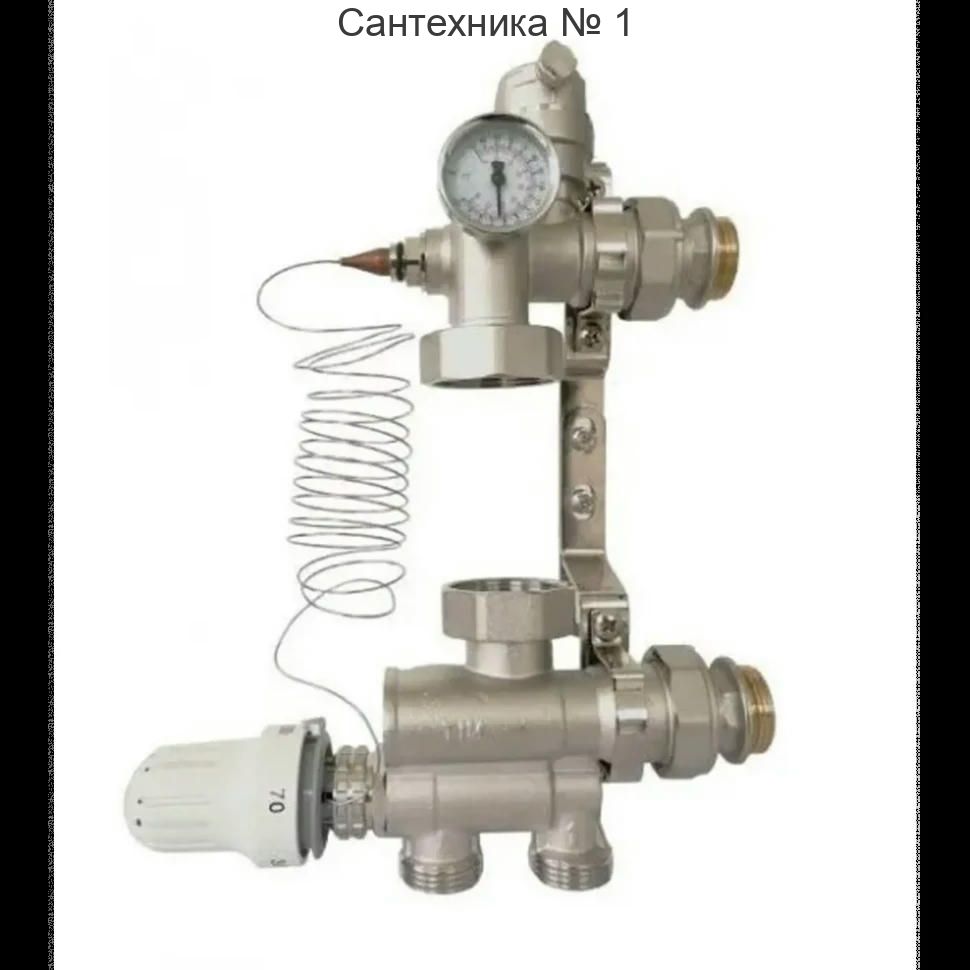 Насосно-смесительный узел с термоголовкой без насоса 130/180 мм TIM