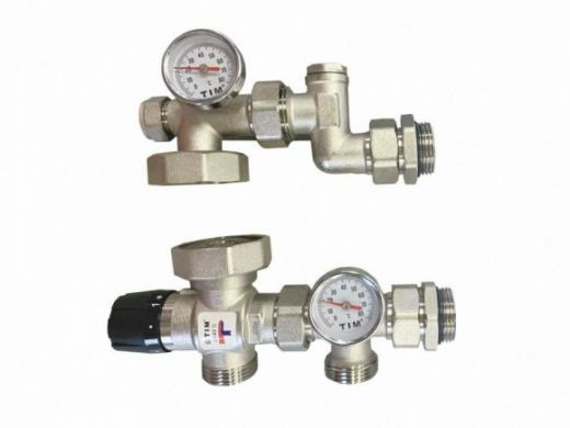 Насосно-смесительный узел с термостатическим клапаном 20-43°С, без насоса TIM