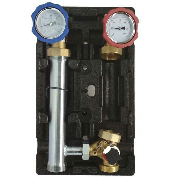 Насосная группа с трехходовым смесительным лапаном, подача справа ZEISSLER