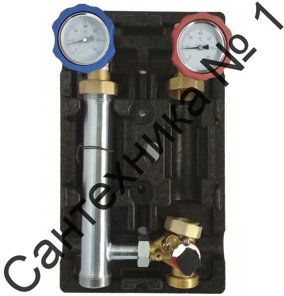 Насосная группа с трехходовым смесительным лапаном, подача справа ZEISSLER