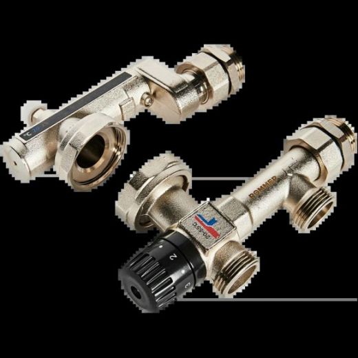 Насосно-смесительный узел с термостатическим клапаном 20-55°C, без насоса ROMMER