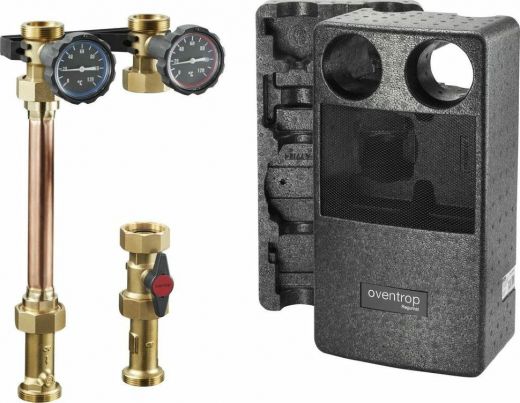 Насосная группа Regumat S-180 DN 25 1 1/2" без насоса, с шаровым краном перед насосом, прямая Oventrop