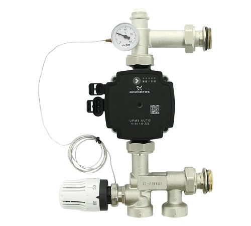 Насосно-смесительная группа SOLOMIX MINI 1" НР с насосом GRUNDFOS UPM3 AUTO 15-50 1 Uni-Fitt