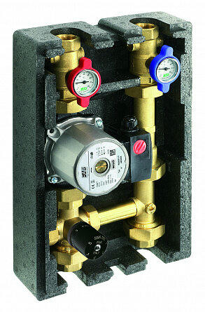 Группа быстрого монтажа 1" со смесительным узлом без насоса в теплоизоляции FAR