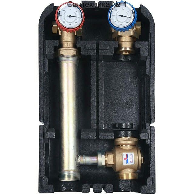 Насосная группа для твердотопливных котлов без насоса 1" STOUT