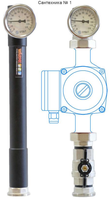 Группа быстрого монтажа MASKE 50.1 с прямым контуром 2", без насоса Warme