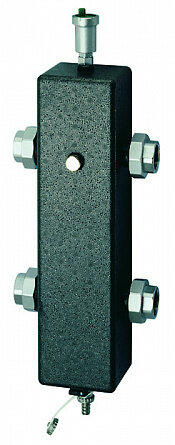 Гидрострелка 1 1/4 с воздухоотводчиком, сливным краном в изоляции FAR