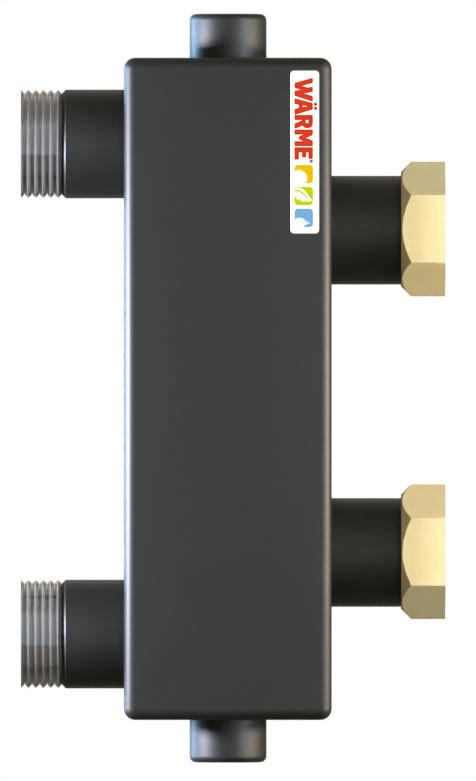 Гидрострелка WGR80GB с отводами под воздушный клапан и грязевик и накидными гайками Warme