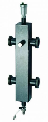 Гидрострелка с накидными гайками 1 1/4 с воздухоотводчиком, сливным краном FAR