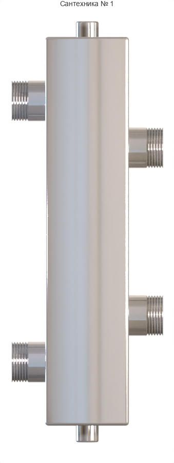 Гидрострелка WGR122S из нержавеющей стали, с отводами под воздушный клапан и грязевик Warme