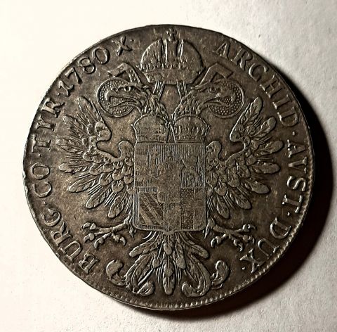 1 талер 1780 Австрия НЕ РЕСТРАЙК AUNC-XF
