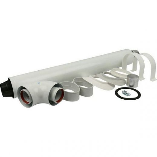 Дымоход коаксиальный для прохода через стену универсальный комплект 60/100 850 мм STOUT