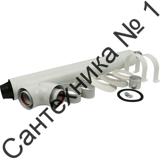 Дымоход коаксиальный для прохода через стену универсальный комплект 60/100 850 мм STOUT