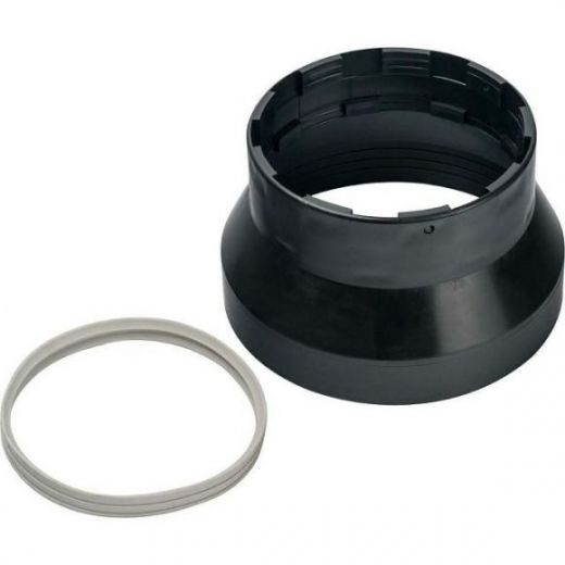 Элемент дымохода адаптер пластиковый 101/133, для гермитизации терминала при проходе через крышу STOUT