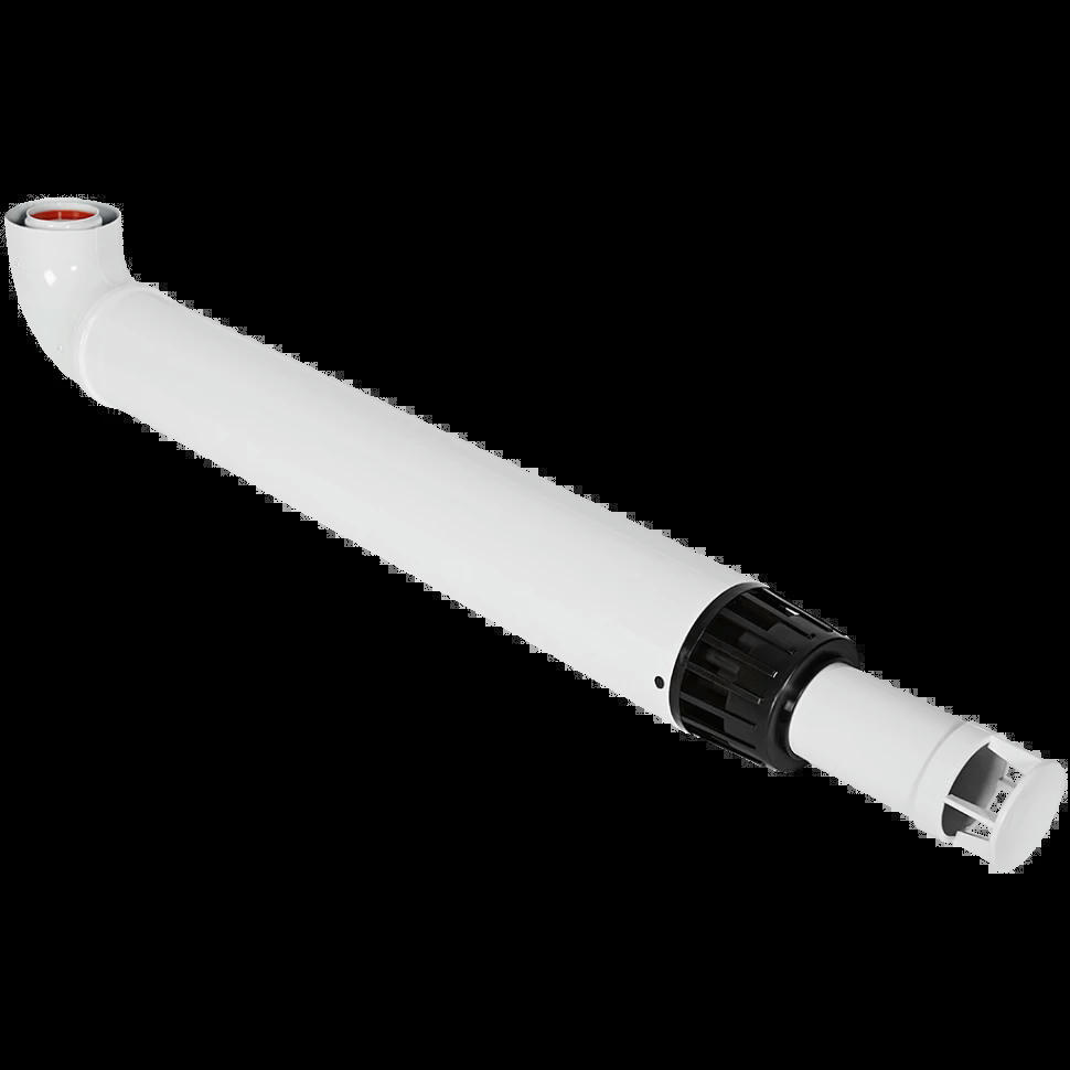 Комплект дымохода антилед 60/100 1000 мм (Baxi (кроме ECO Nova/Classic), Viessmann, Kiturami, Mizudo, Beretta, Oasis, Wolf, Tiberis, DeDietrich), хомут в комплекте ROMMER