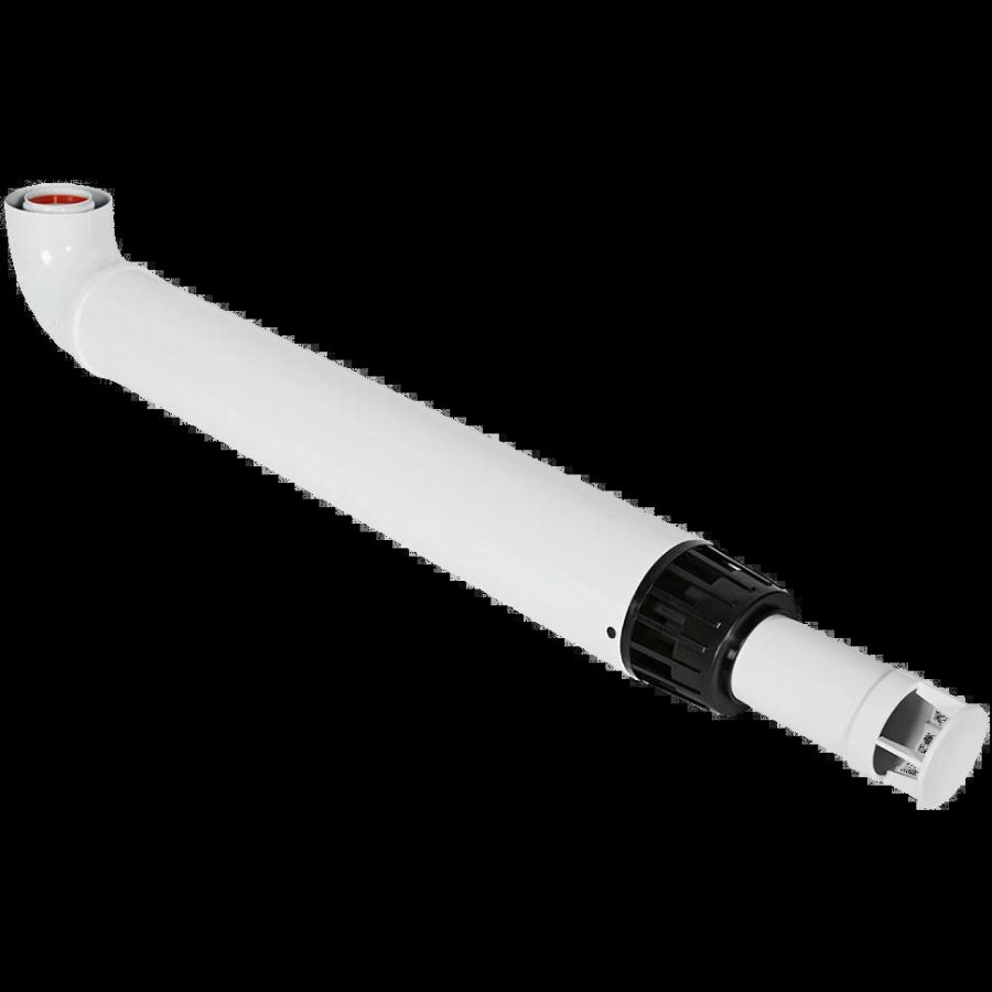 Комплект дымохода антилед 60/100 1000 мм (Baxi (кроме ECO Nova/Classic), Viessmann, Kiturami, Mizudo, Beretta, Oasis, Wolf, Tiberis, DeDietrich), хомут в комплекте ROMMER