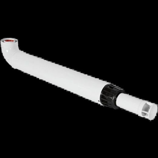 Комплект дымохода антилед 60/100 1000 мм (Bosch, Buderus, Navien S/C/E, Baxi ECO Nova/Classic, Baltur, Fondital) в комплекте фланец ROMMER