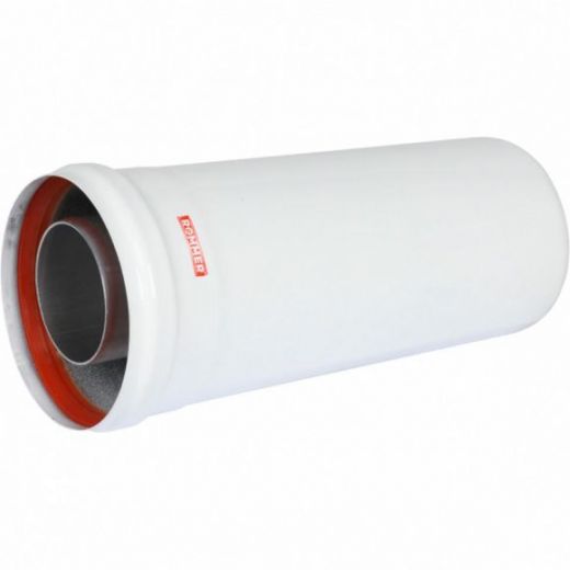 Удлинитель дымохода коаксиальный раструбный 60/100 L 250 ROMMER