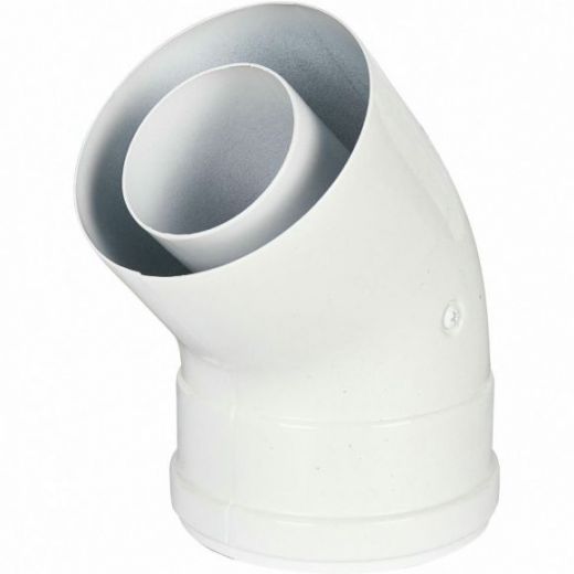 Отвод промежуточный раструбный 45 60/100 (наружный диаметр мама/папа) ROMMER