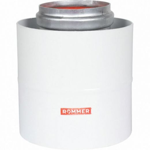 Начальный участок вертикальный коаксиальный 60/100 хомут и втулка в комплекте D60 L-50 ROMMER