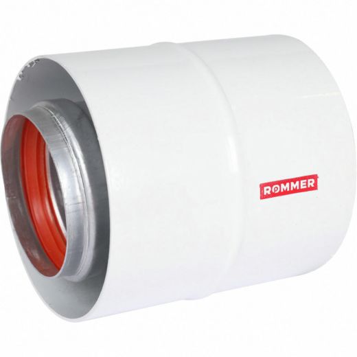 Начальный участок вертикальный коаксиальный 60/100 (Bosch, Buderus, Navien S/C/E, Baxi ECO Nova/Classic, Baltur, Лемакс, Fondital) в комплекте фланец ROMMER