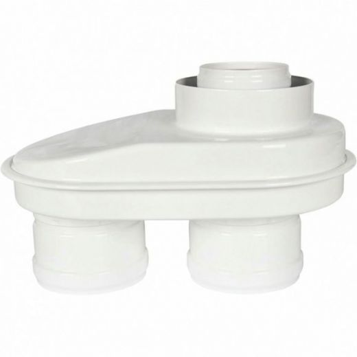 Адаптер моноблочный для перехода на двухтрубную систему 80/80 в комплекте хомут ROMMER