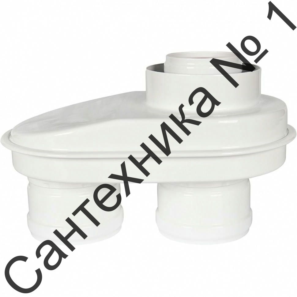 Адаптер моноблочный для перехода на двухтрубную систему 80/80 в комплекте хомут ROMMER