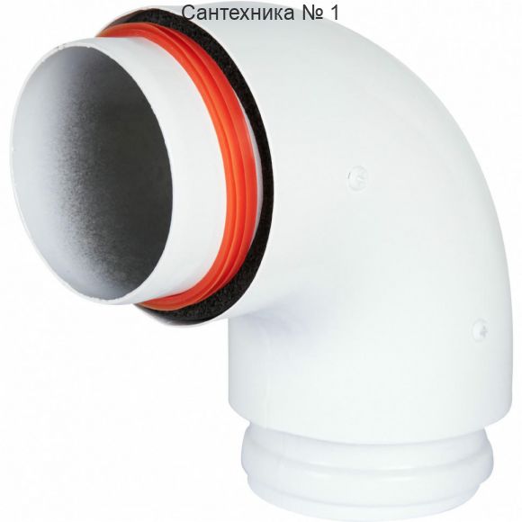 Отвод утепленный 80/100 - 90гр ROMMER