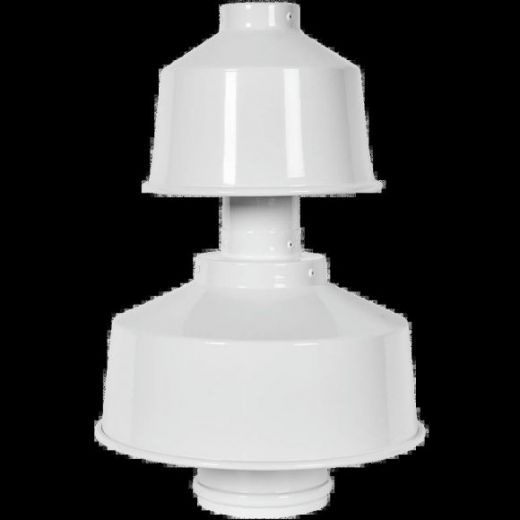 Оголовок с ветрозащитой D 60/100, белый ROMMER