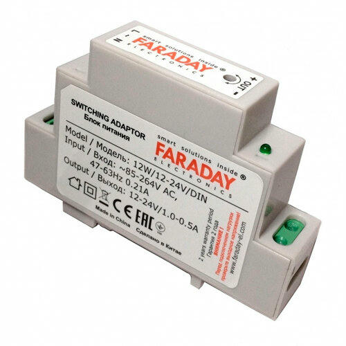 Блок питания 12W/12-24V/DIN с креплением на дин-рейку ZONT