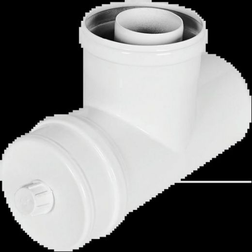 Конденсатоотводчик коаксиальный Т-образный D 60/100 ROMMER