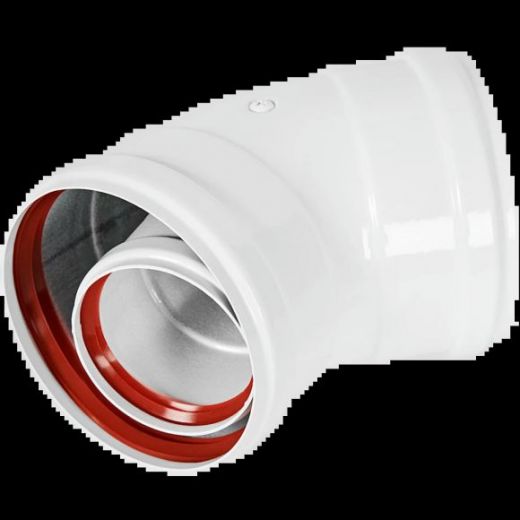 Отвод промежуточный 45 60/100 (наружный диаметр мама/мама) ROMMER