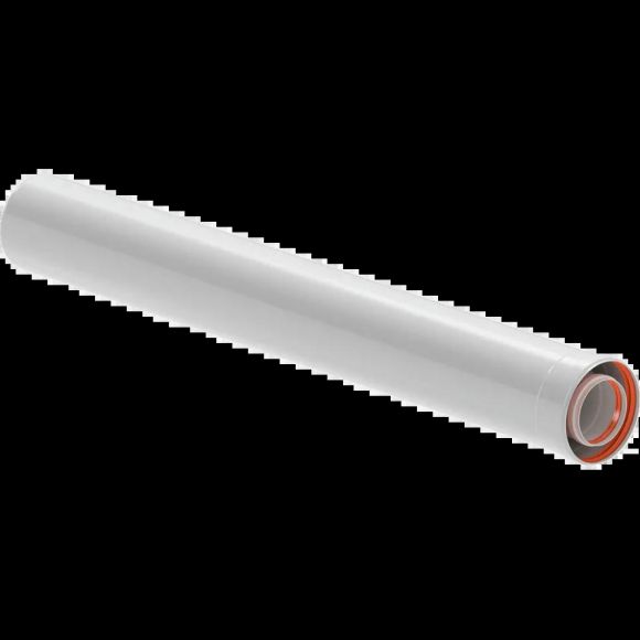 Удлинитель дымохода коаксиальный раструбный 80/125 L 1000 ROMMER