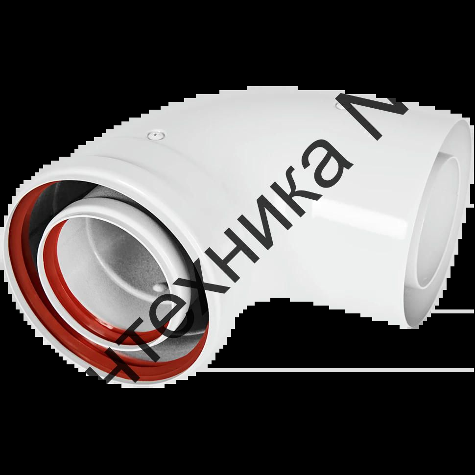 Отвод промежуточный раструбный 90 80/125 (наружный диаметр мама/папа) ROMMER