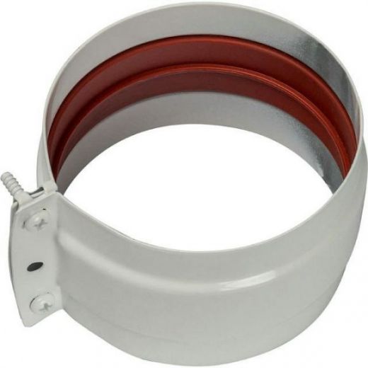 Элемент дымохода соединительный адаптер внешний с рукавом для труб 80 п/п STOUT