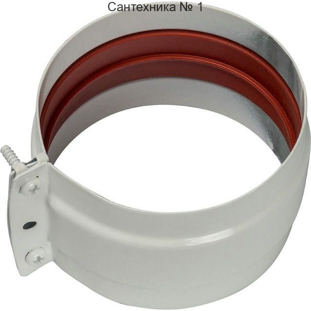 Элемент дымохода соединительный адаптер внешний с рукавом для труб 80 п/п STOUT