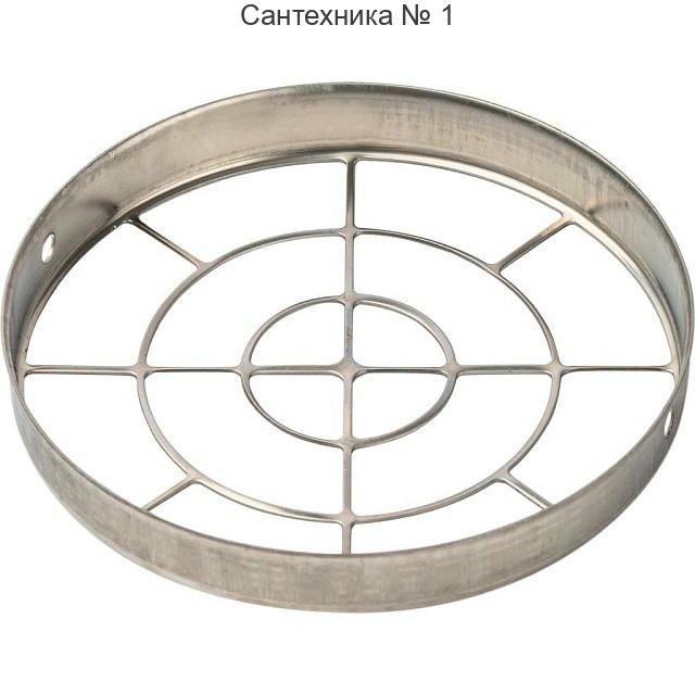 Элемент дымохода решетка из нержавеющей стали 80 для воздухоподводящей трубы STOUT